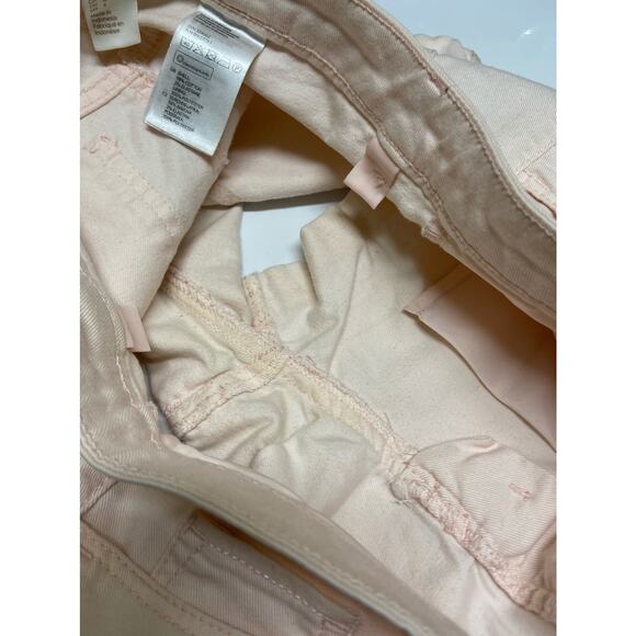 H&M Womens Shorts Size 4 Pink Cuffed Twill‎ High Rise Cotton Blend Stretch - Picture 6 of 6